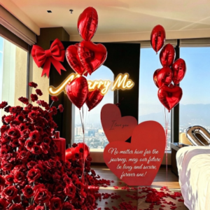 Marry Me Proposal Red Color Theme